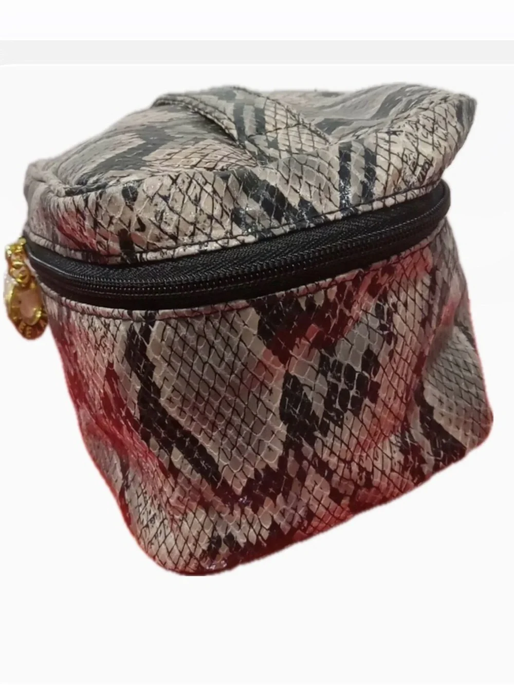 Estee Lauder print circular zipper