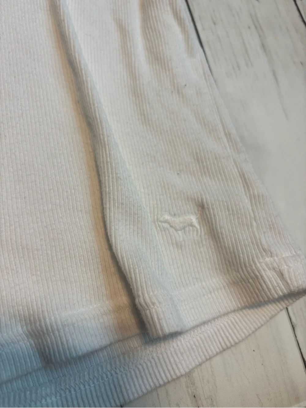 Victoria's Secret PINK White Ribbed Tee
