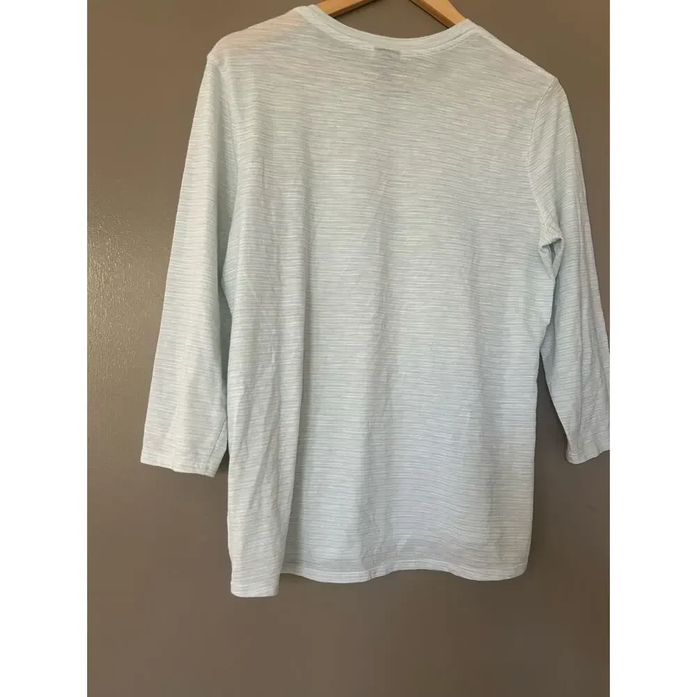 Patagonia Mainstay 3/4 SleeveTop casual granolagirl Striped OrganicCotton Slub M