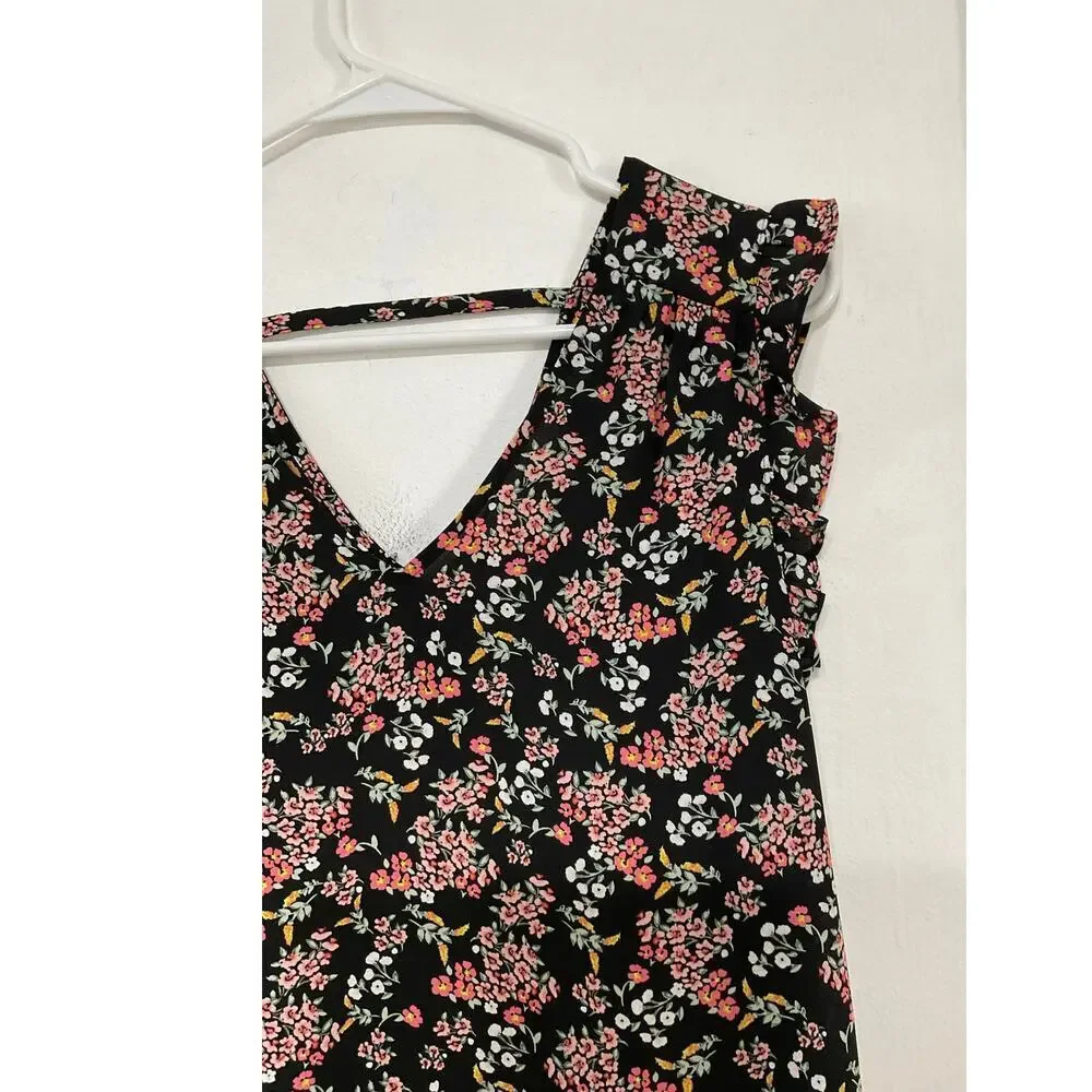 LOFT floral ruffle