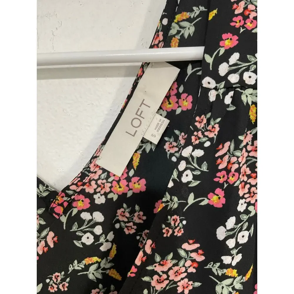 LOFT floral ruffle