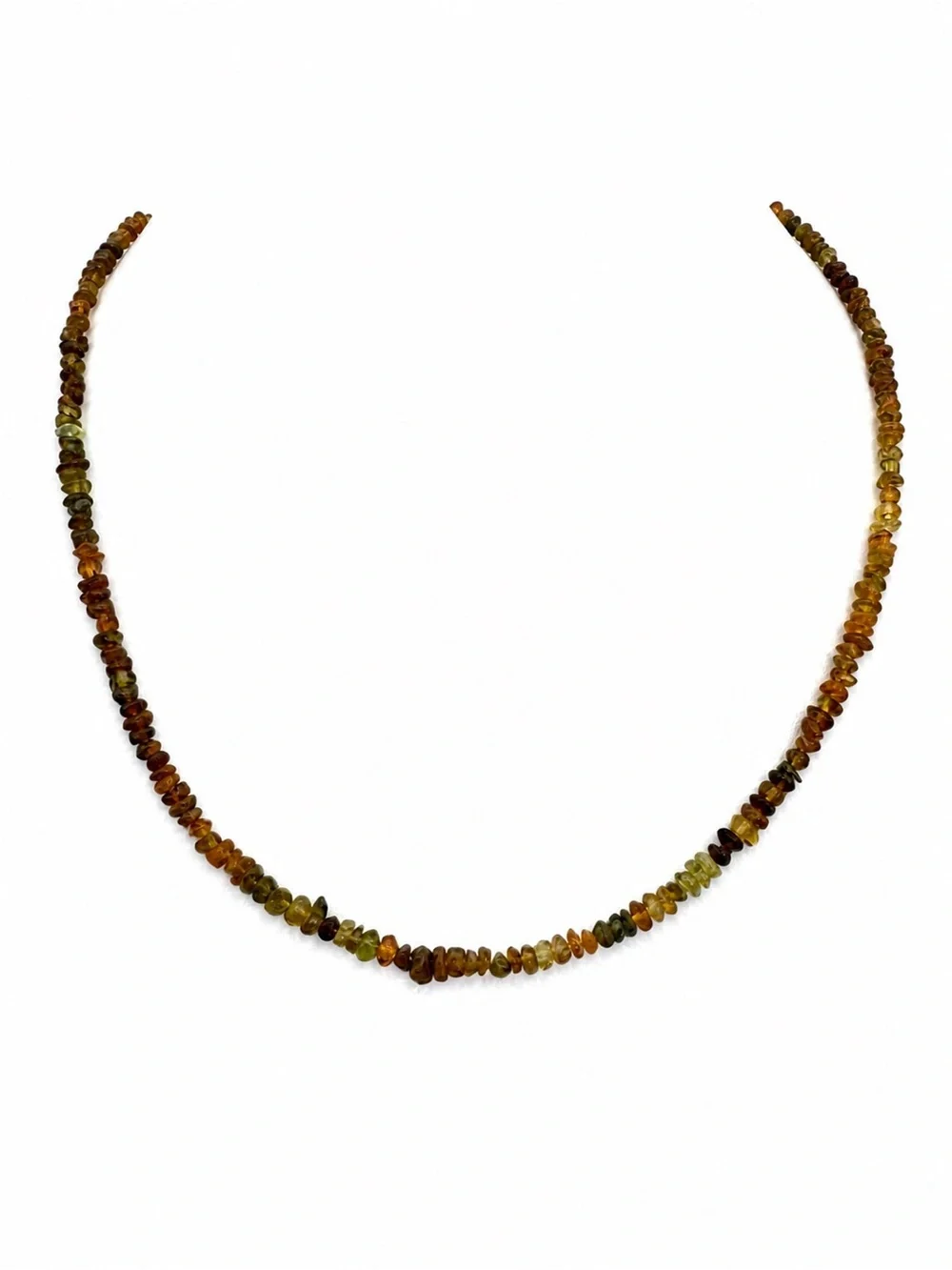Rainbow Tourmaline Gemstone Necklace (S925)