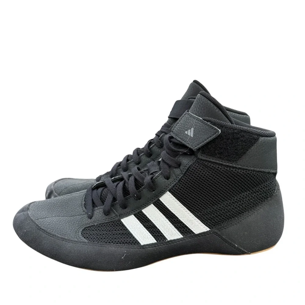 Adidas HVC 2 Wrestling Shoes Men's 10 Black White AQ3325 Lightweight Grappling