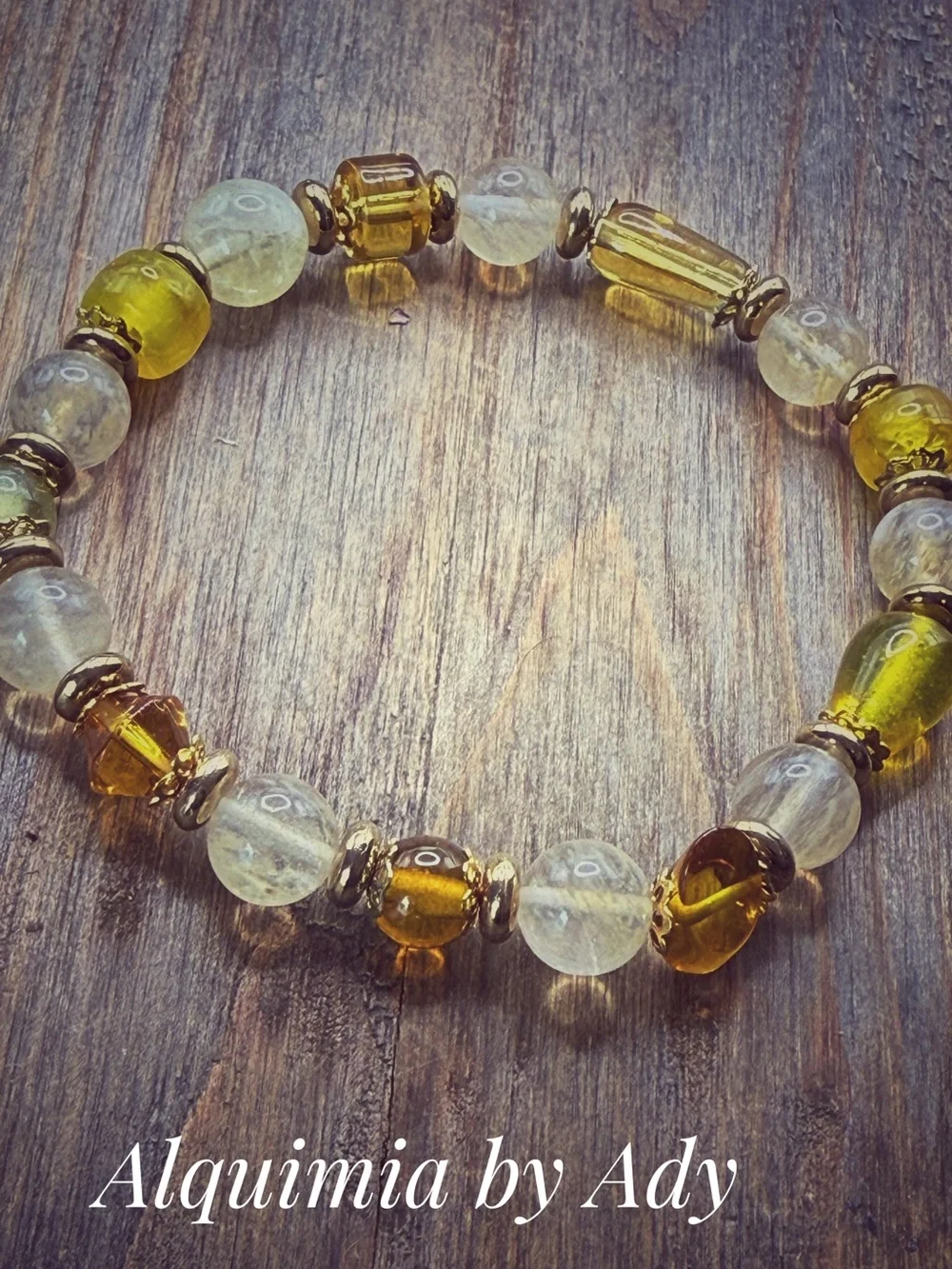 Chunky citrine Beaded Bracelet