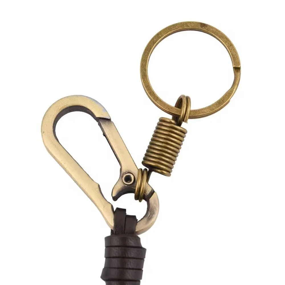 SKULL Keychain in Faux Leather and Goldtone Gift Box
