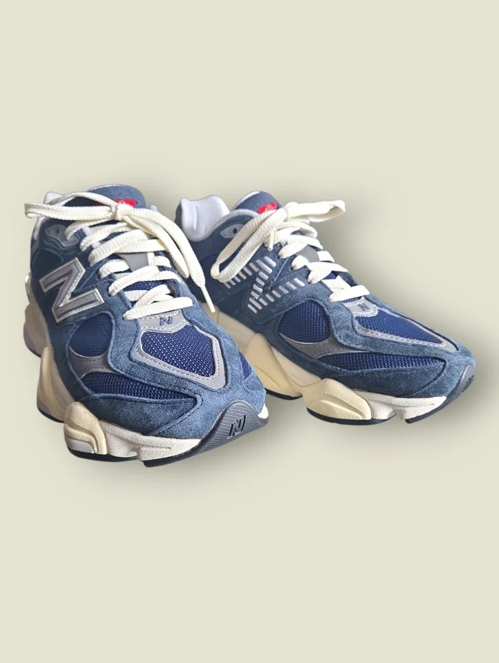 New Balance 9060 'Outerspace' Size 7  Men's Navy Cream Suede Mesh Running Unisex