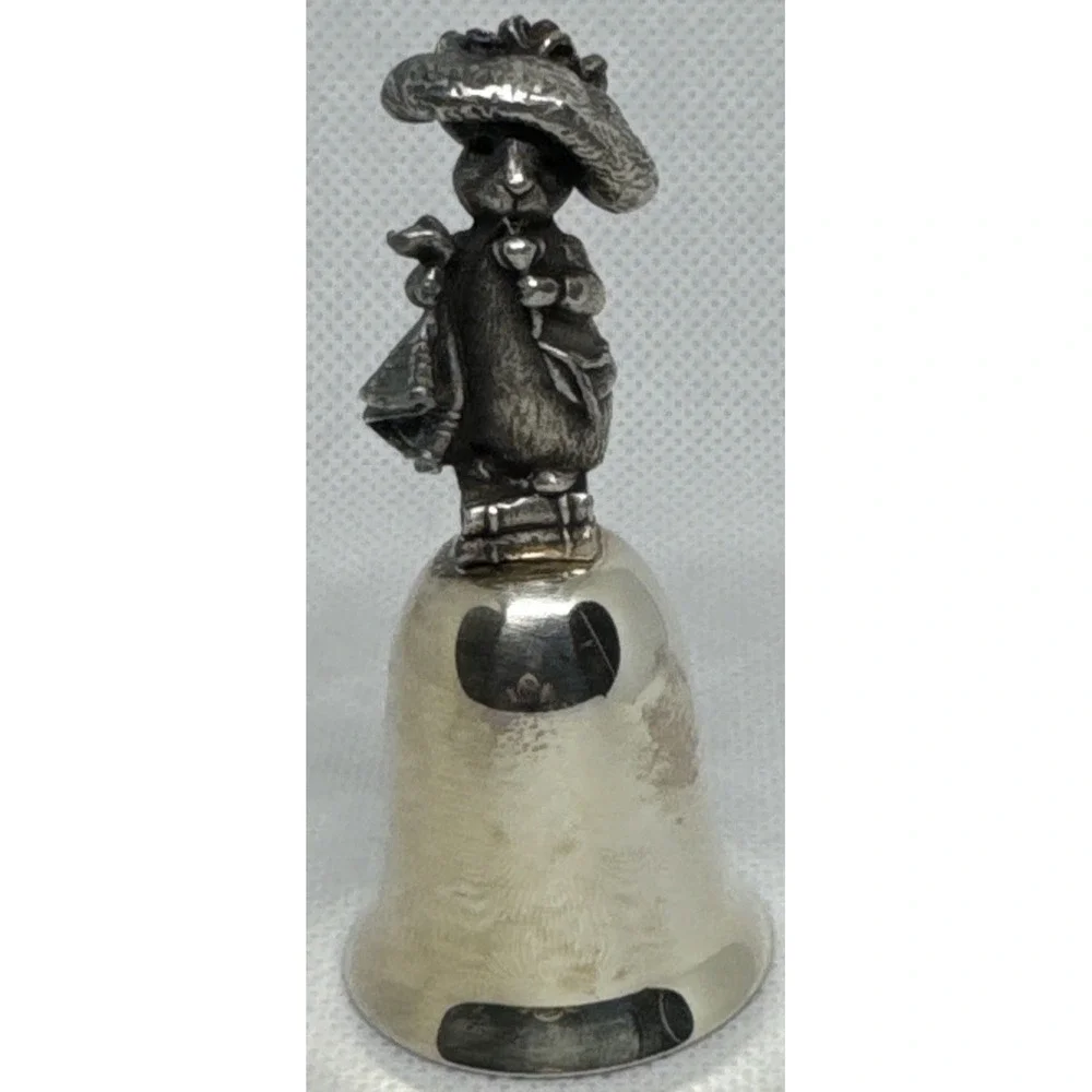 Beatrix Potter Benjamin Bunny Pewter Bell NE Collectors Society