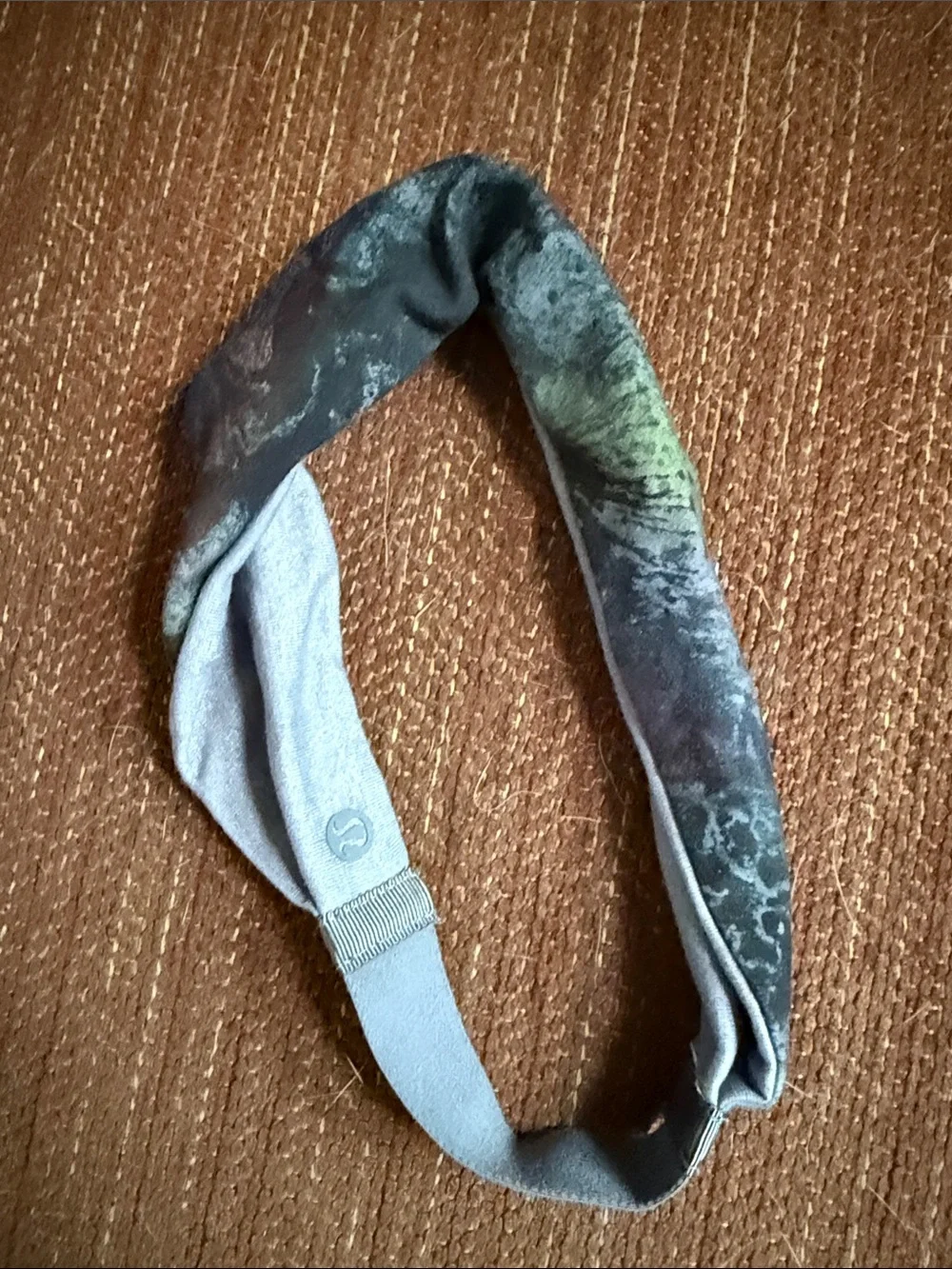 lululemon athletica Gray & Green Marbled Workout Headband