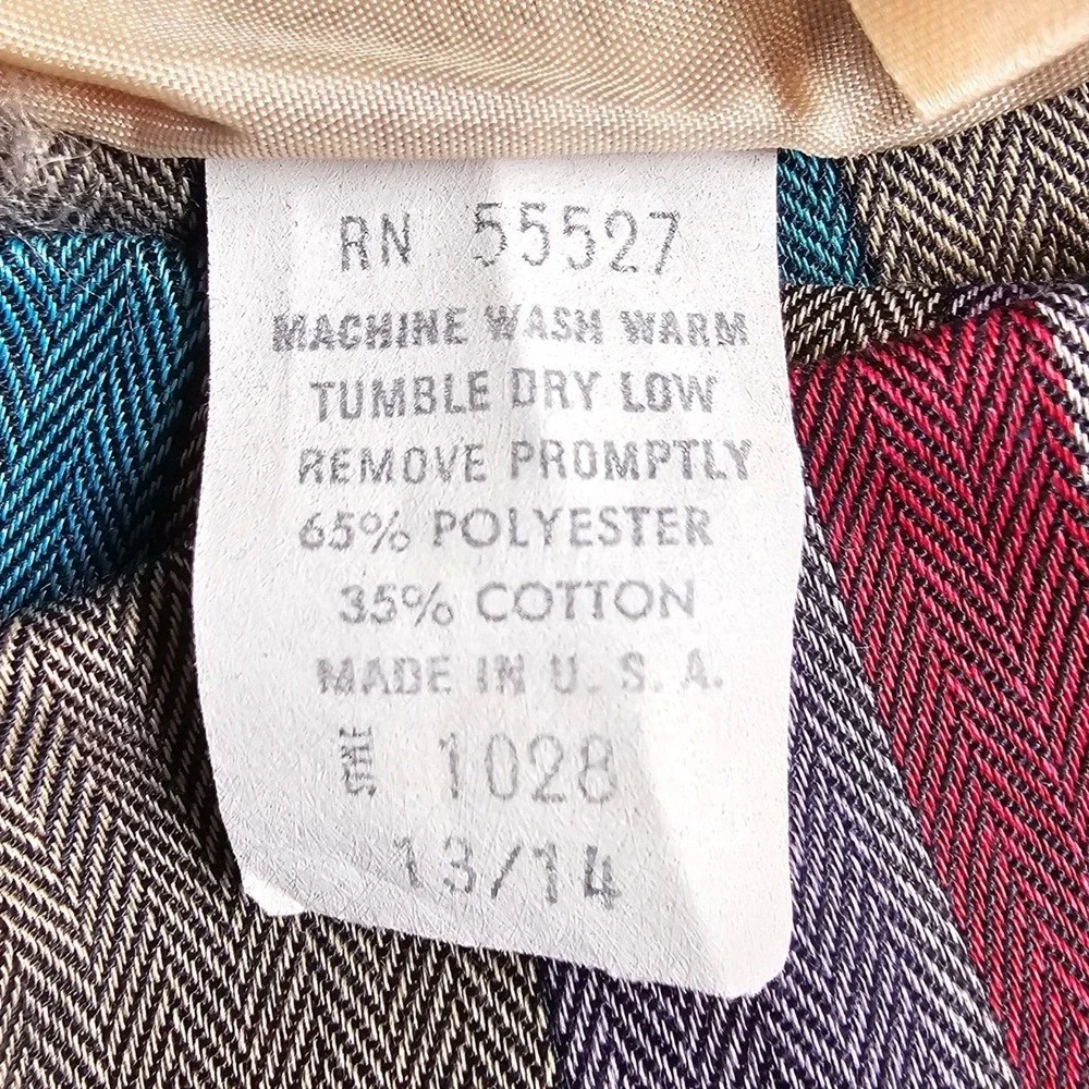 Vintage Western Sophisticates Pendleton Striped Pleated Skirt‎ Set Blouse 13/14