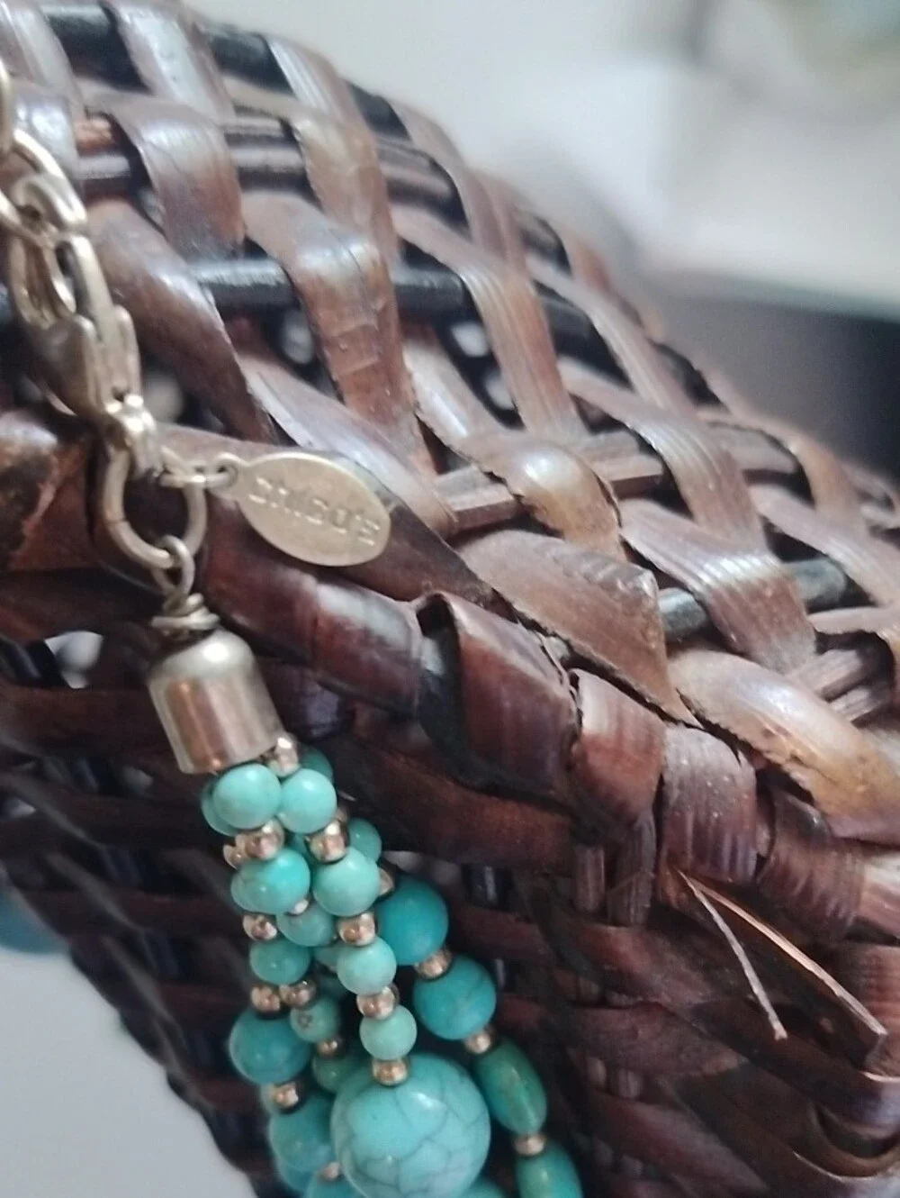 Chicos Real Turquoise Bead Multi-Strand Statement Necklace