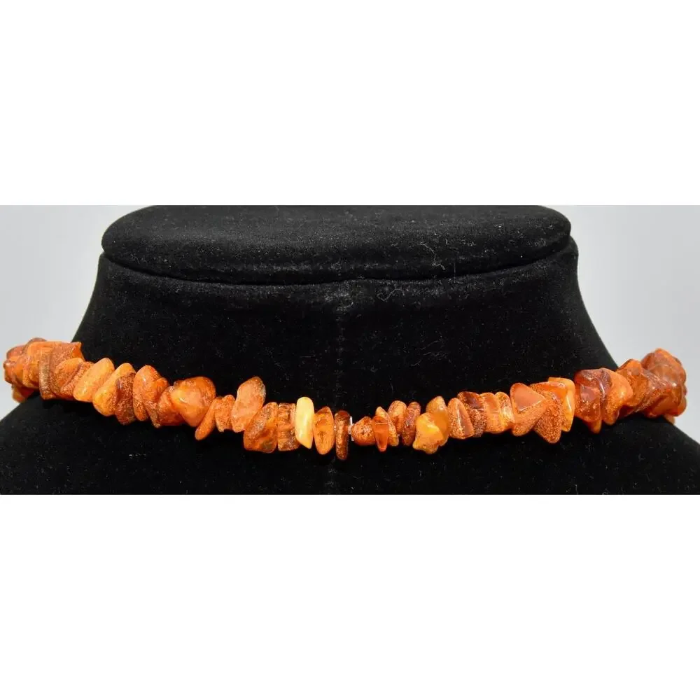 Antique Baltic Butterscotch Egg Yolk Amber Graduated Beaded Necklace 26” 69 g