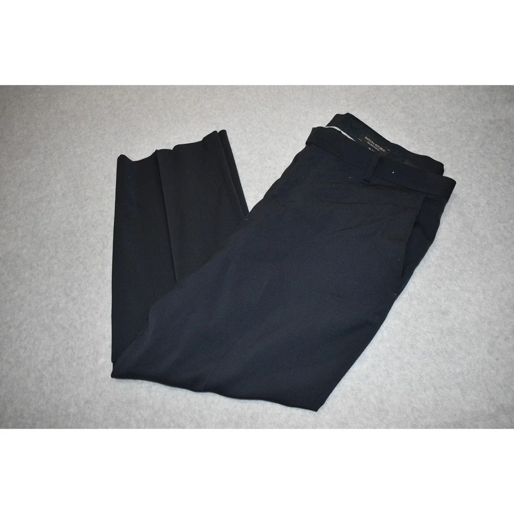 Banana Republic Lanificio Cerruti Dress Pants Men 38x28 Blue Slim Italian Wool