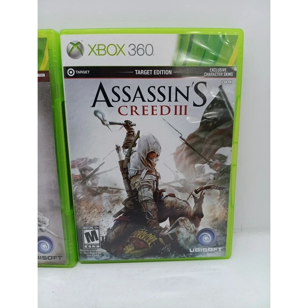 Xbox 360 Assassins Creed 3 & Revelations 2 Game Lot C.I.B.