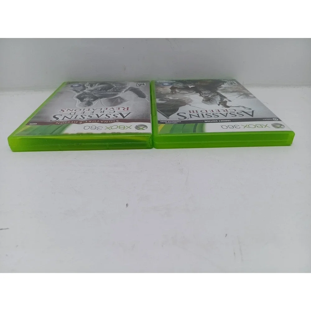 Xbox 360 Assassins Creed 3 & Revelations 2 Game Lot C.I.B.