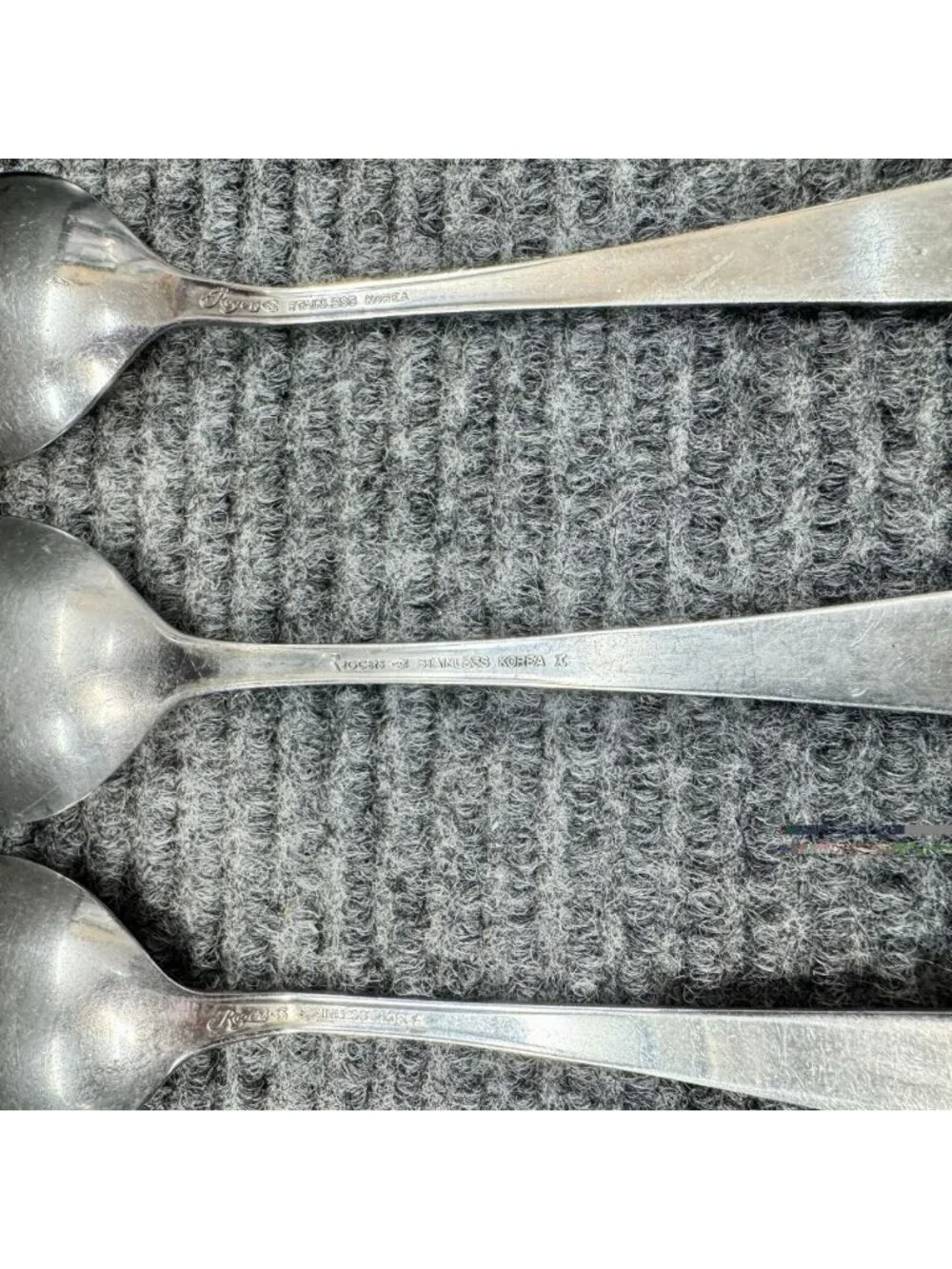Rogers Co Knives Spoons Fork Knife Floral Mist Stainless Lot Of 12 Silverware