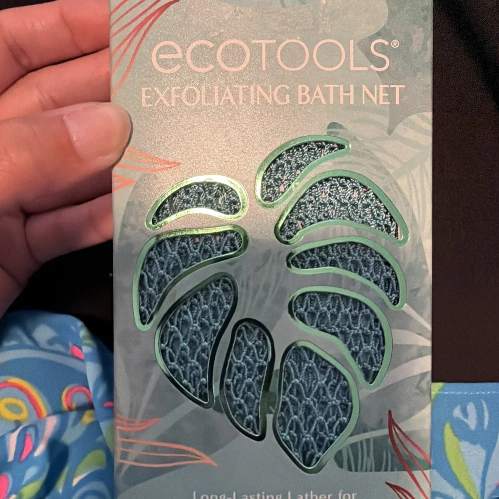 EcoTools Exfoliating Bath Net, Inspired by African 1 Count (Pack of 1), Blue