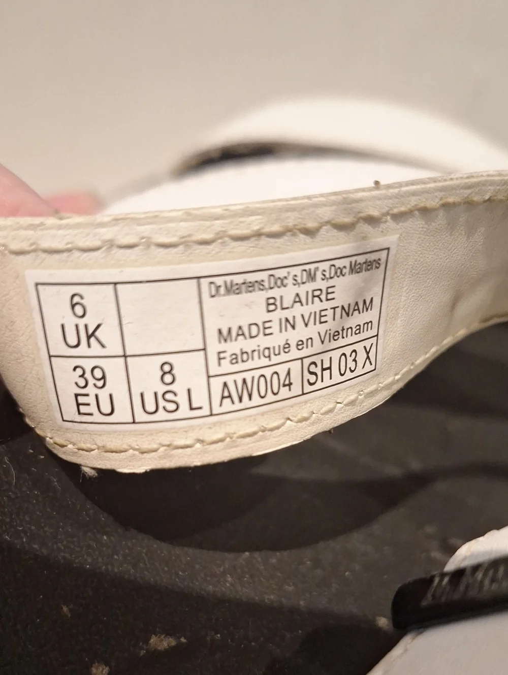 Dr. Martens White Triple-Strap Gladiator Sandals