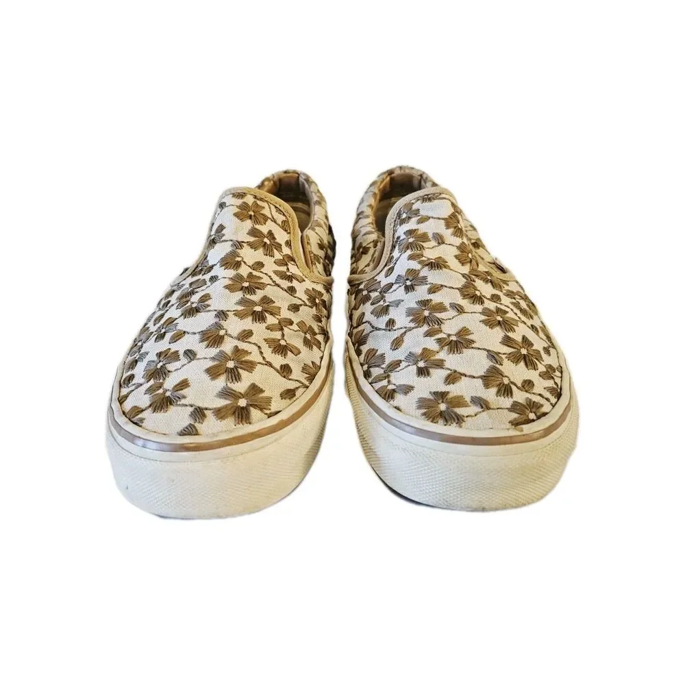 Vans Floral Print Low Top Sneakers Size 9.5 W / 8 M