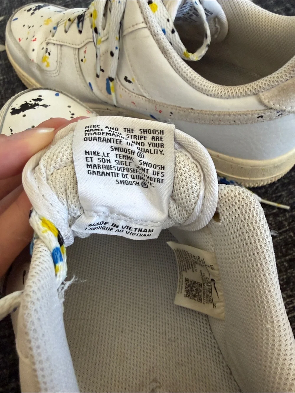 Nike Air Force 1 paint splatter sneakers
