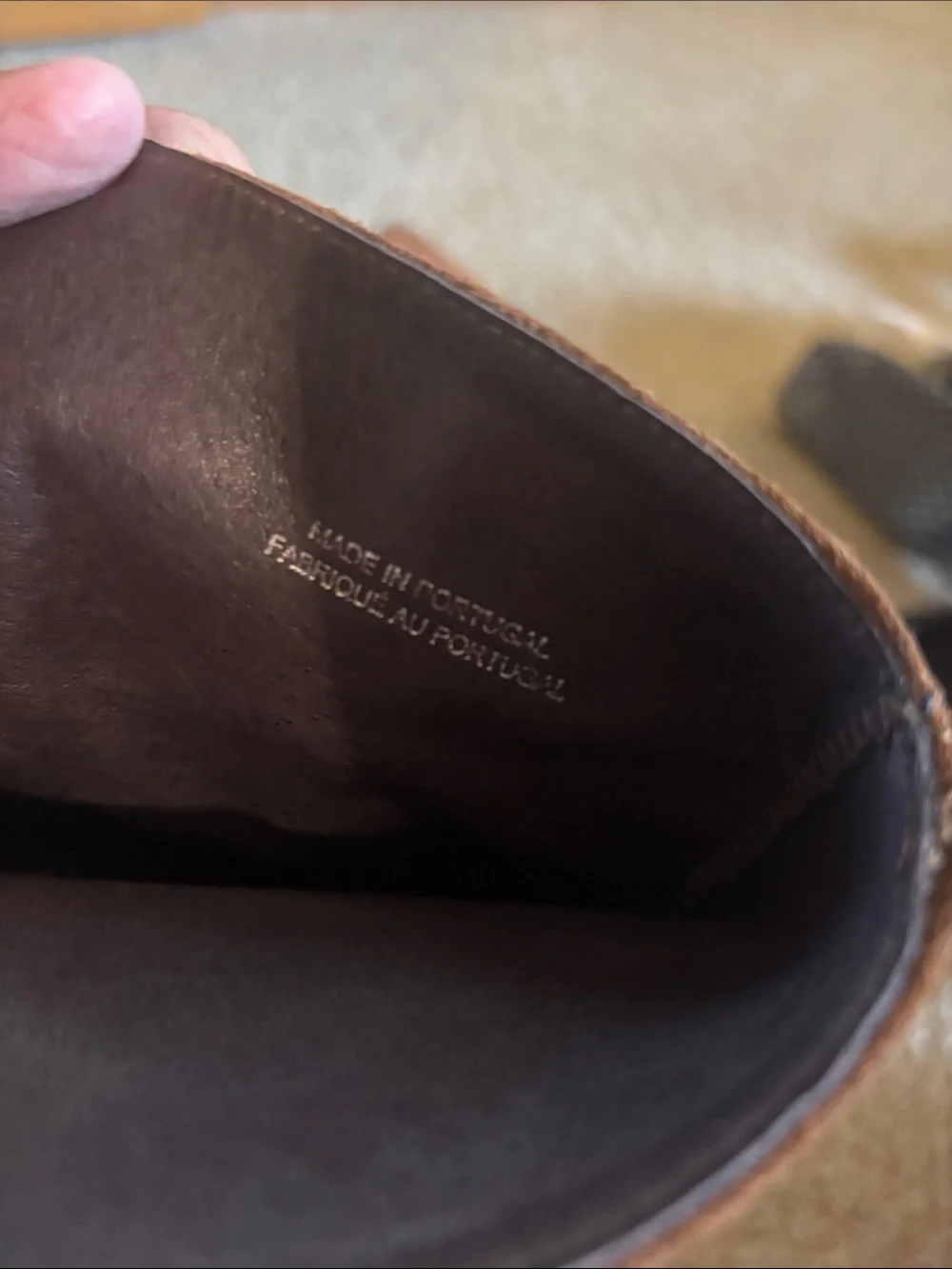 Portugal leather. camel bootie