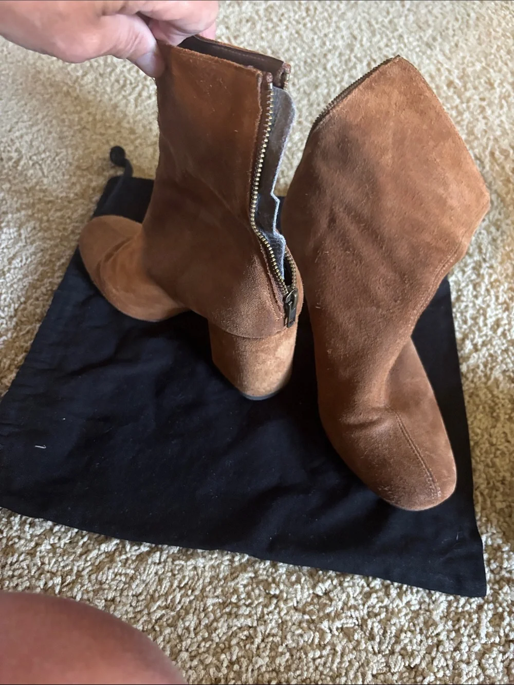 Portugal leather. camel bootie