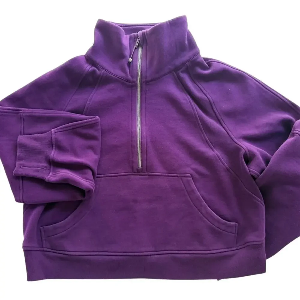 Lululemon Scuba Oversized Funnel Neck Sweatshirt Dramatic Magenta Purple Sz M/L