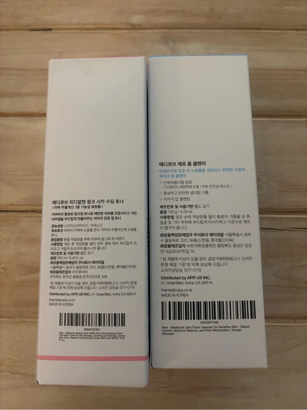Pink Cica Soothing Toner & Zero foam cleanser (712)
