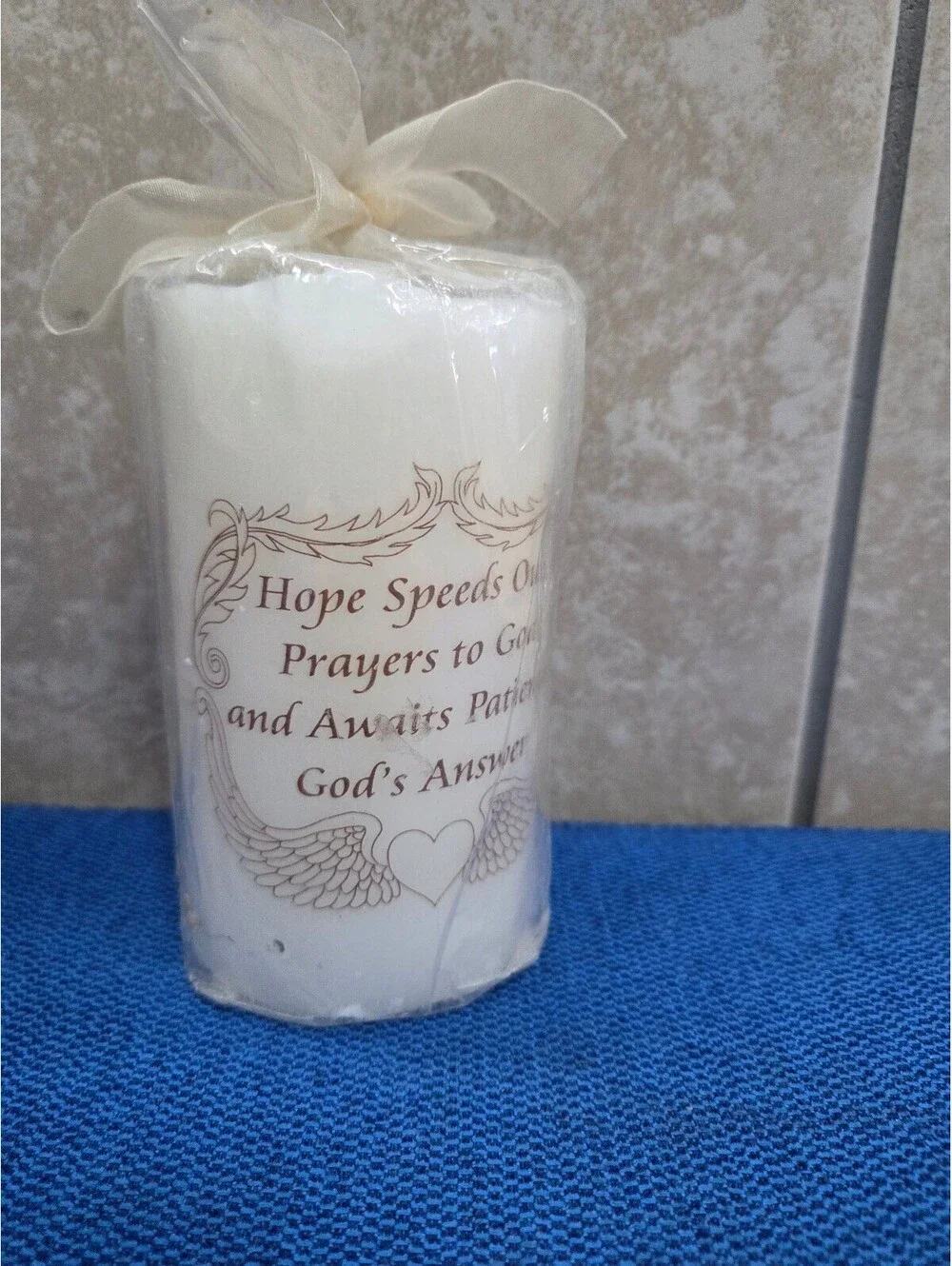 New PillarCandle Hope Speeds Our Prayers to God and Awaits Patiently Gods Answer