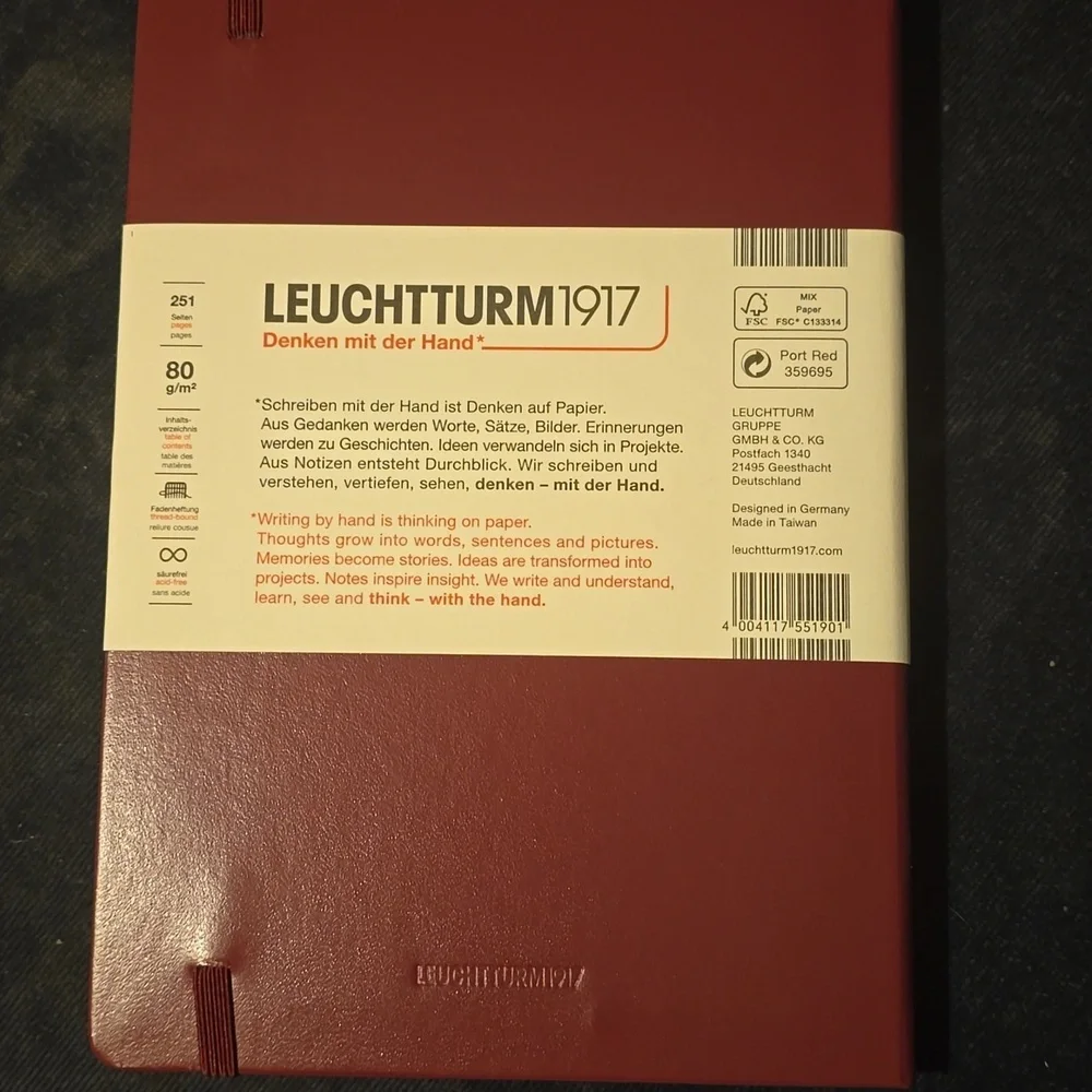 ❤️BUY 5 GET 3 FREE   Leuchtturm1917 Dotted Notebook Medium (A5), Retail $25.50US