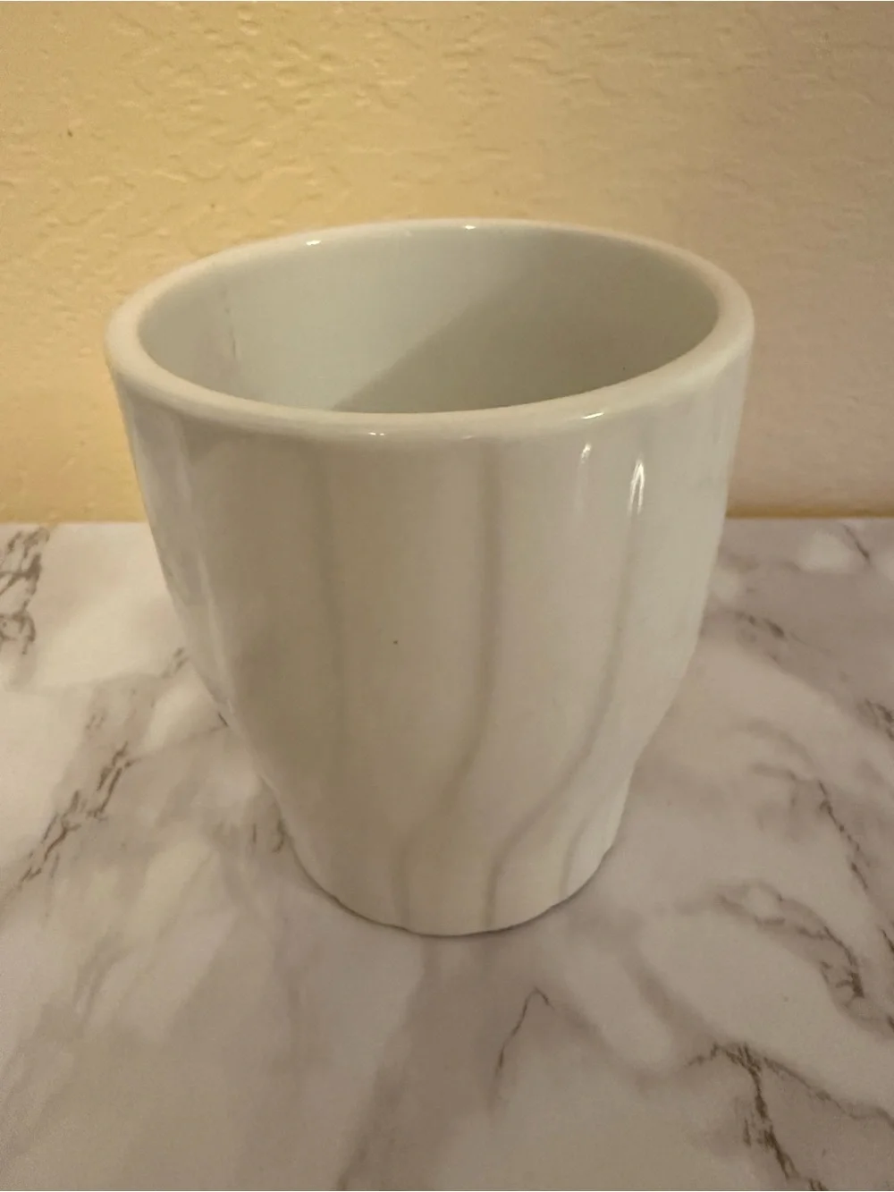 Small White Textured Ceramic Pot/Planter