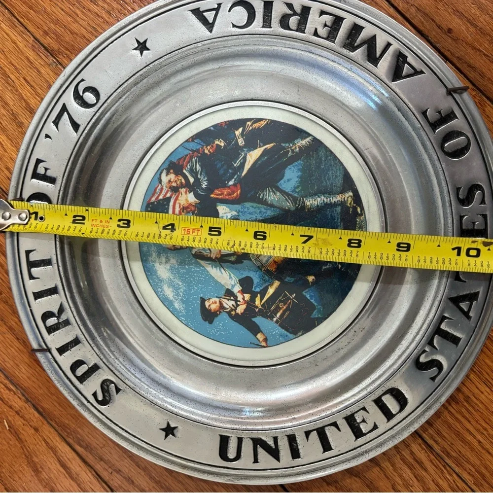 VTG 1976 Pewter Plate The Great American Revolution 1776 The Spirit of '76 usa
