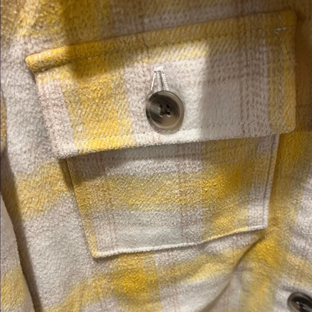 Old Navy Yellow and White Plaid Jacket