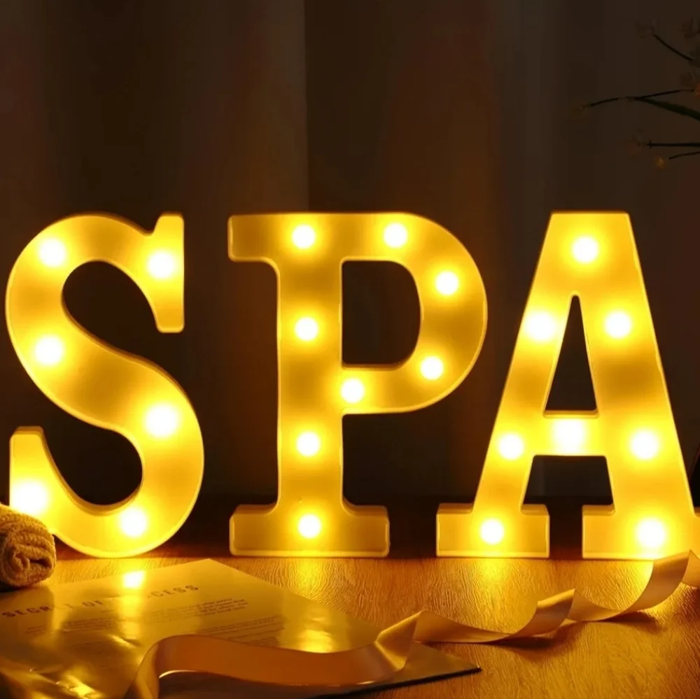 SPA Marquee Light Up Letters - Warm White NEW