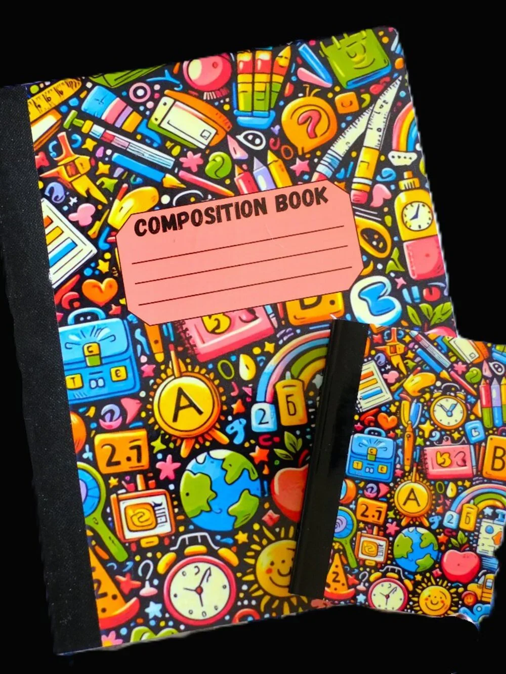 Custom Composition Book & Mini Notebook, Handmade, school, supplies, first day