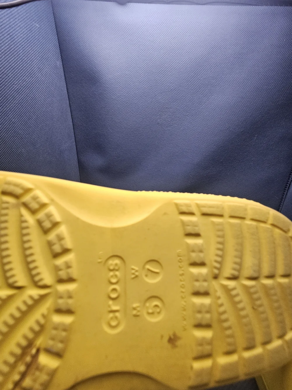 CROCS Yellow Slip-On Athletic Slide Sandals with Decorative Charms