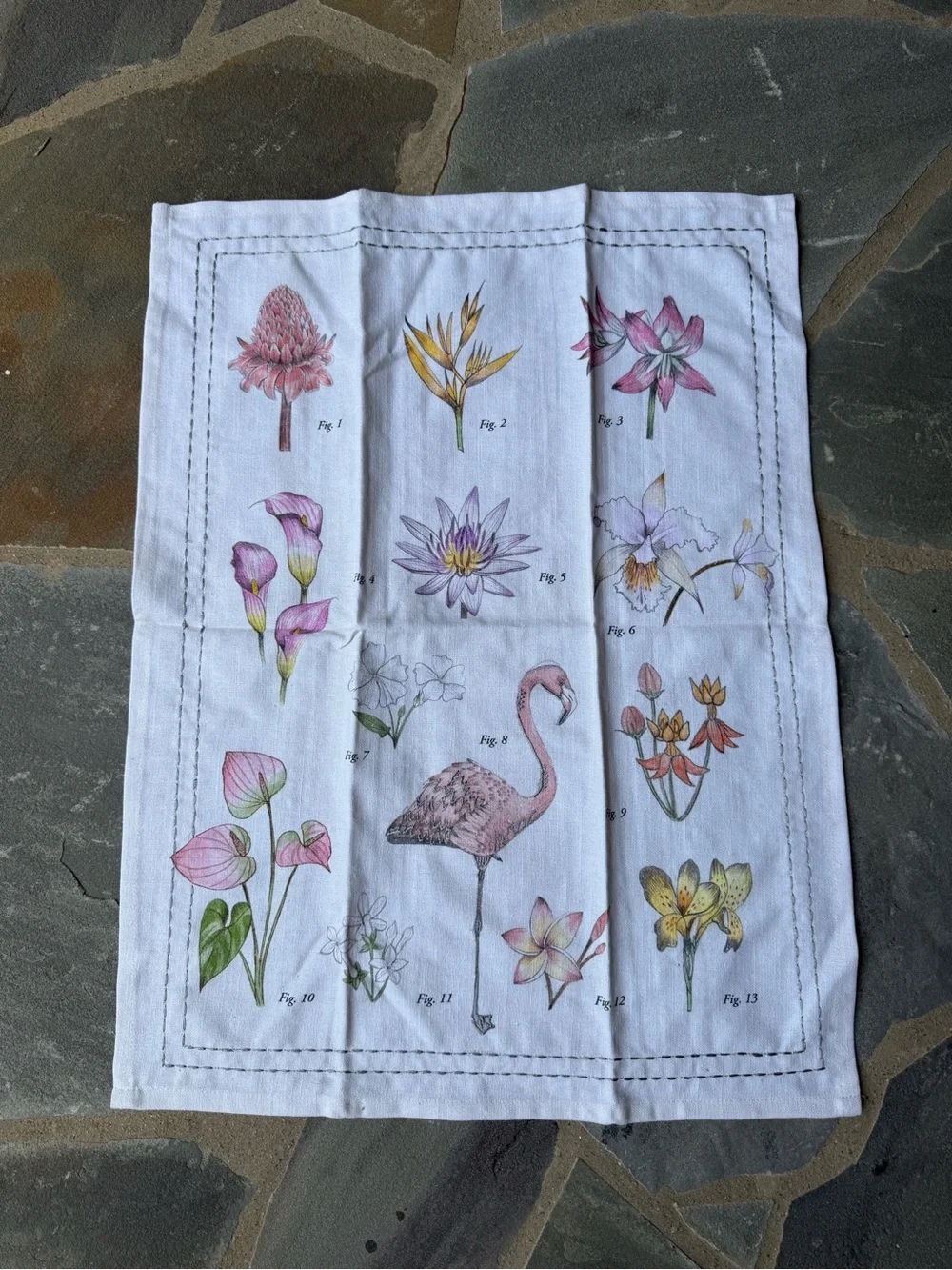 New🌟Anthropologie-Flamingo Dish Towel