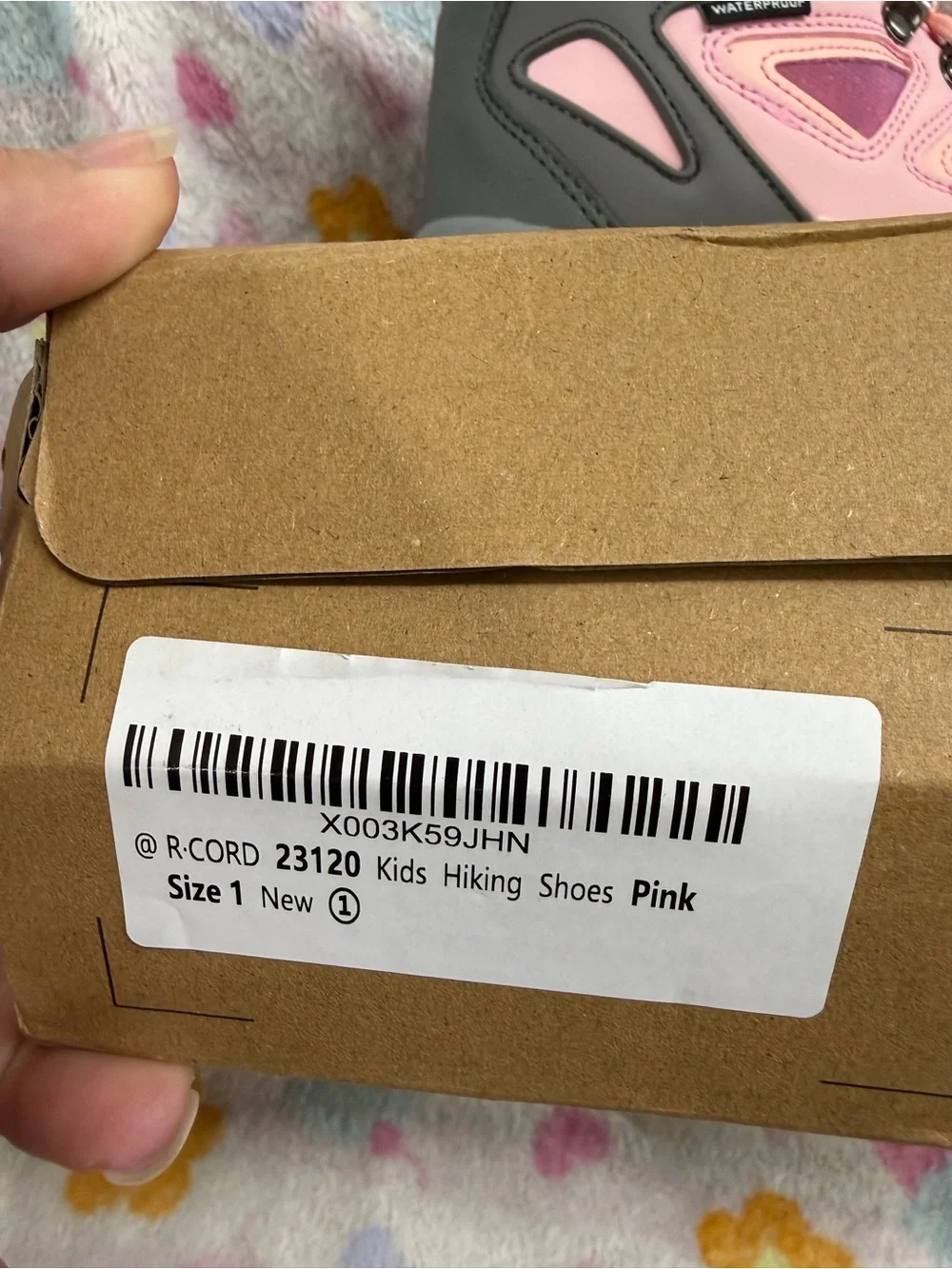 Kids Waterproof Pink & Gray Rain & Snow Boots