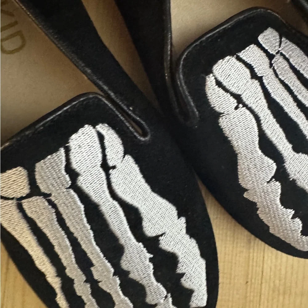 🖤AKID Black Skeleton Loafers | Toddler Size 12 | HTF 🖤 Great Condition