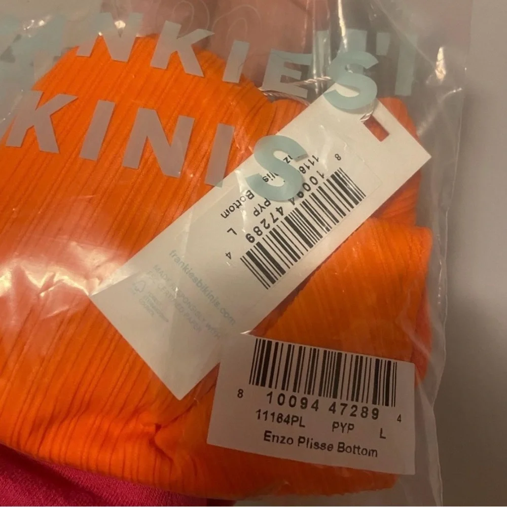 Frankie's Bikinis Orange Cutout Bandeau Bikini