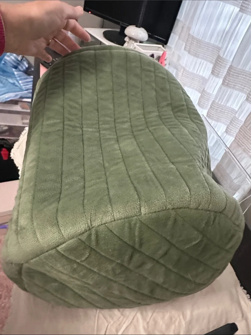 Quilted Olive Green Tote Bag with handles NWT
