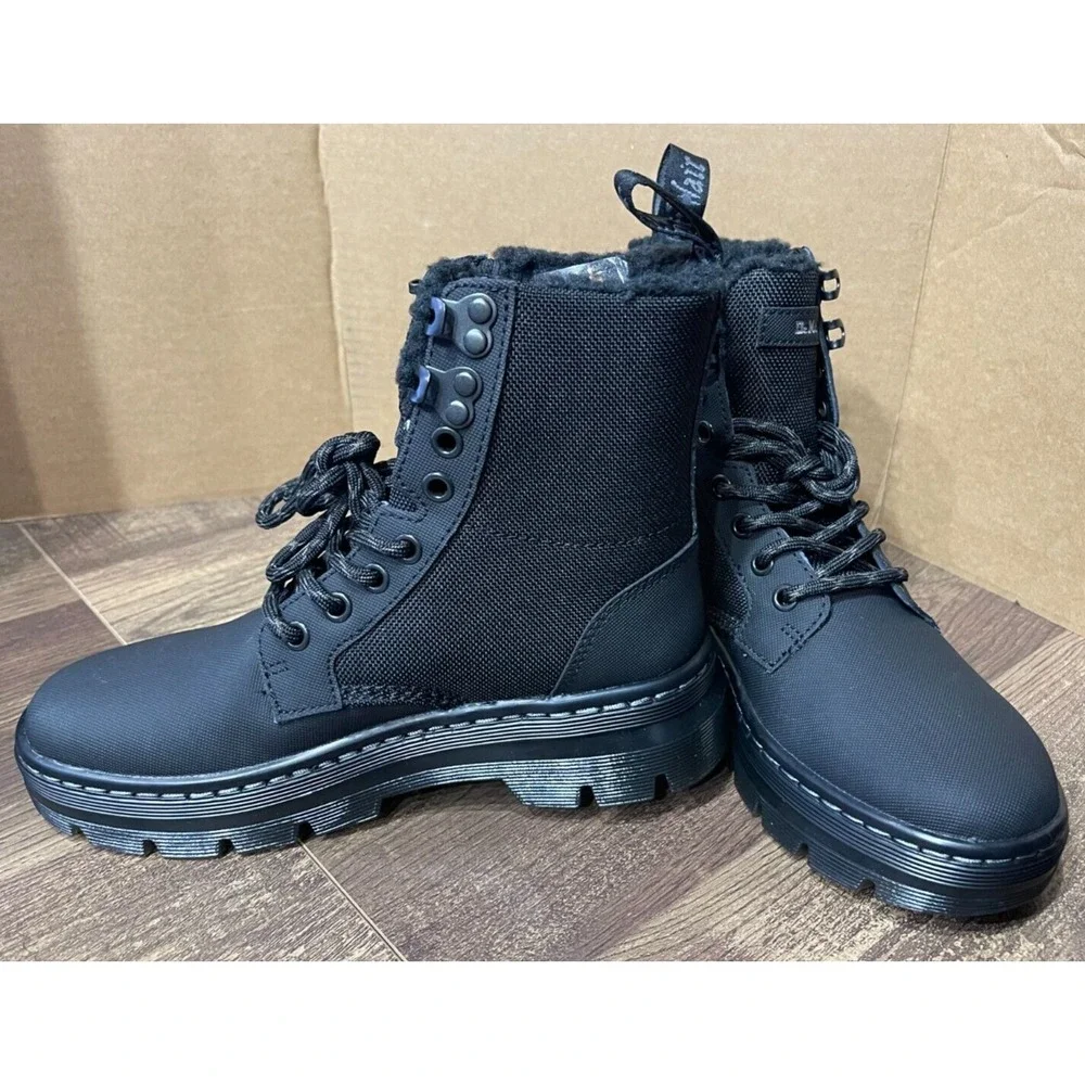 Dr. Doc Martins Air Wair Black Boots Combs 2 FL 3M Thinsulate Men's Size 4 NEW