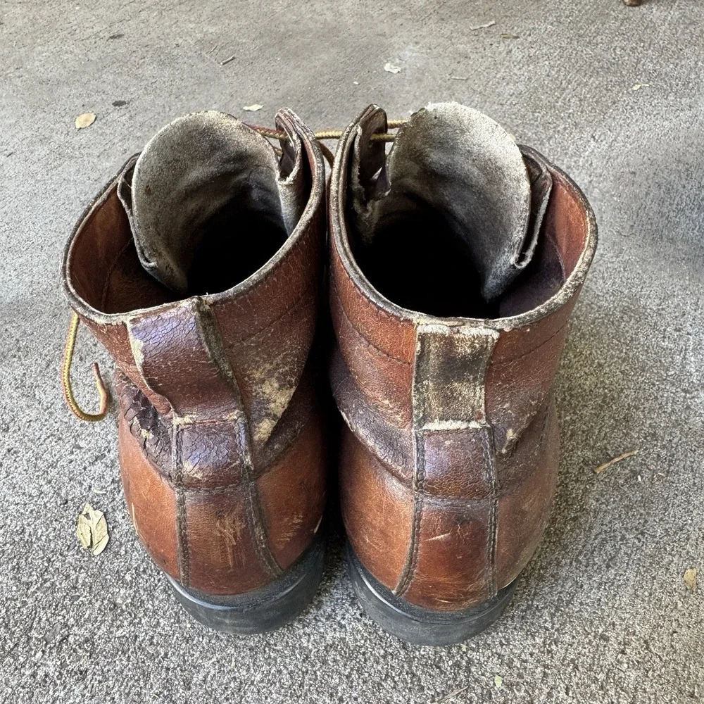 Vintage LL Bean Maine Guide Shoes Leather Moc Toe Made in USA - Size 10 E