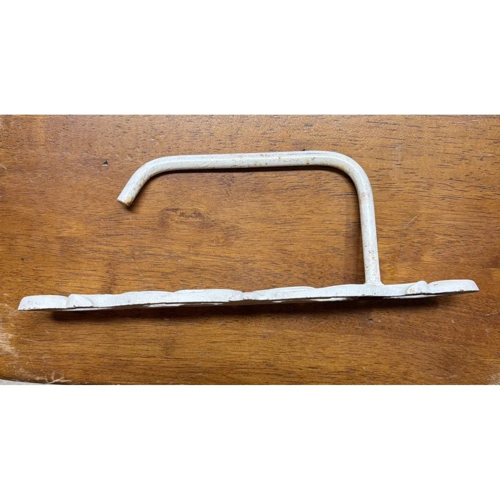 Iron Toilet Paper Holder, Decorative Bathroom Hardware, Shabby Chic White Bath