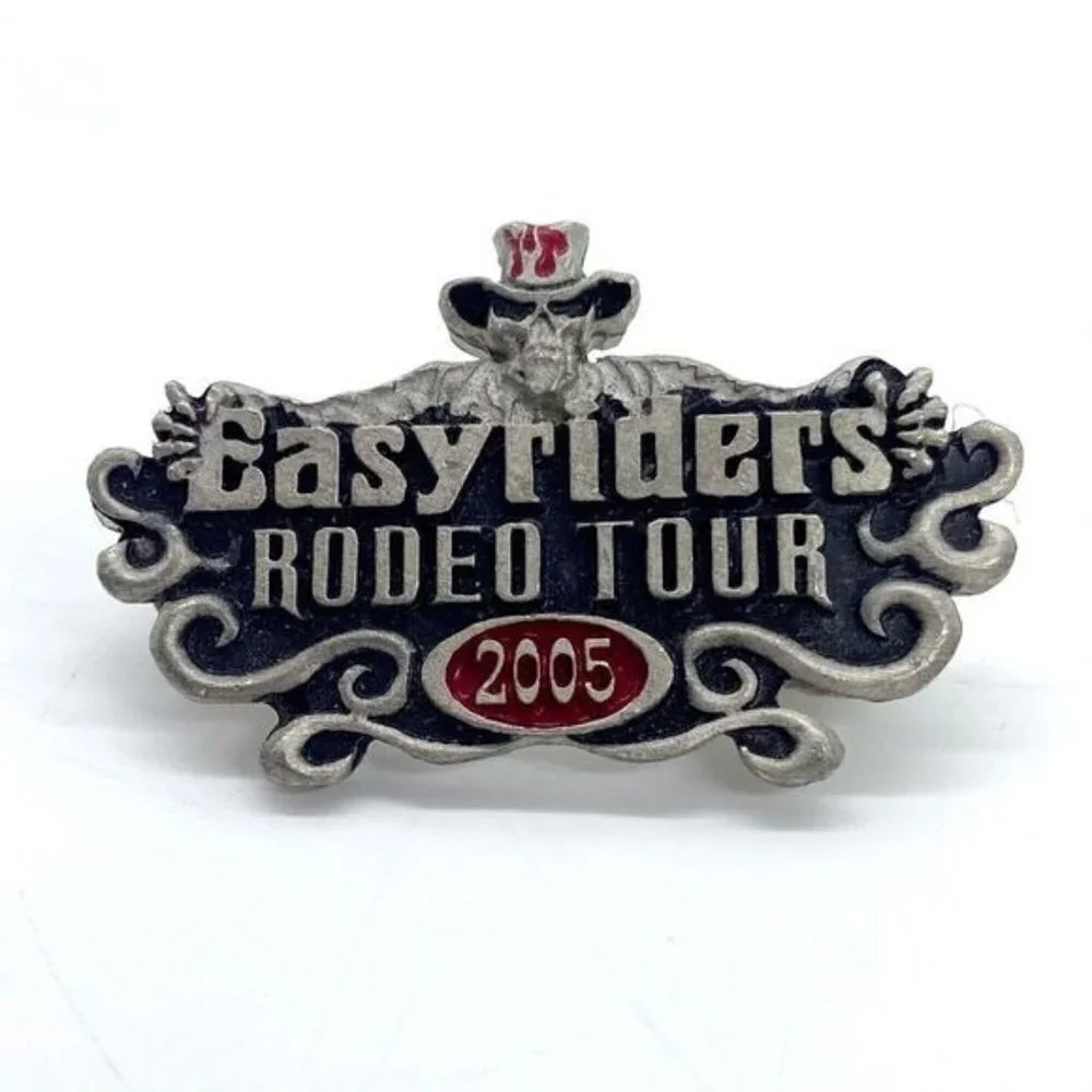 Easyriders Rodeo Tour 2005 Collectible Motorcycle Pin By Lady Hawk