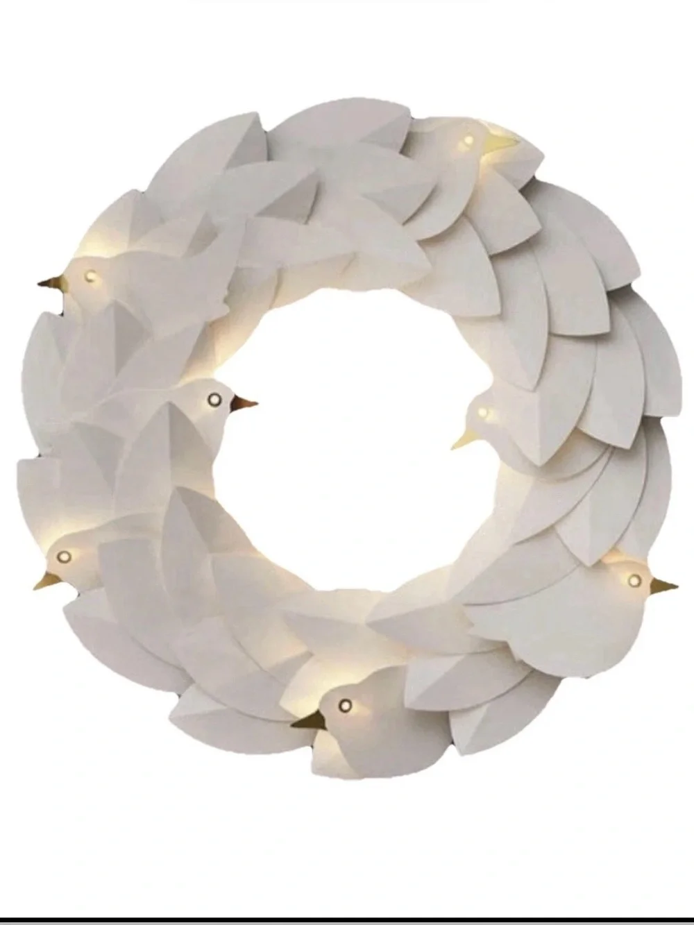 IKEA STRALA LED Christmas Wreath Battery Operated/doves White  706.005.36 New