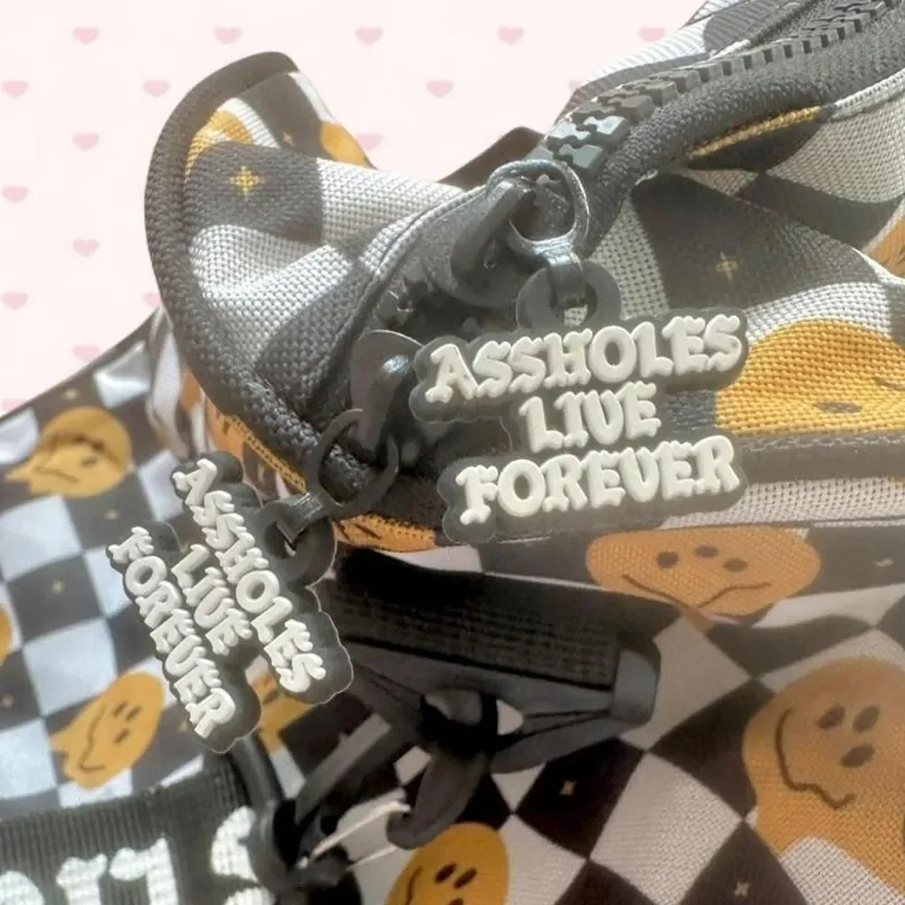 Assholes Live Forever Checkered Duffel Bag 