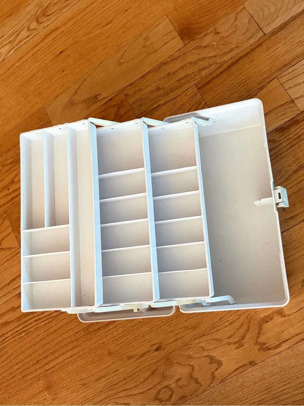 VINTAGE Caboodles 80s White Case with Teal and Magenta Logo RARE