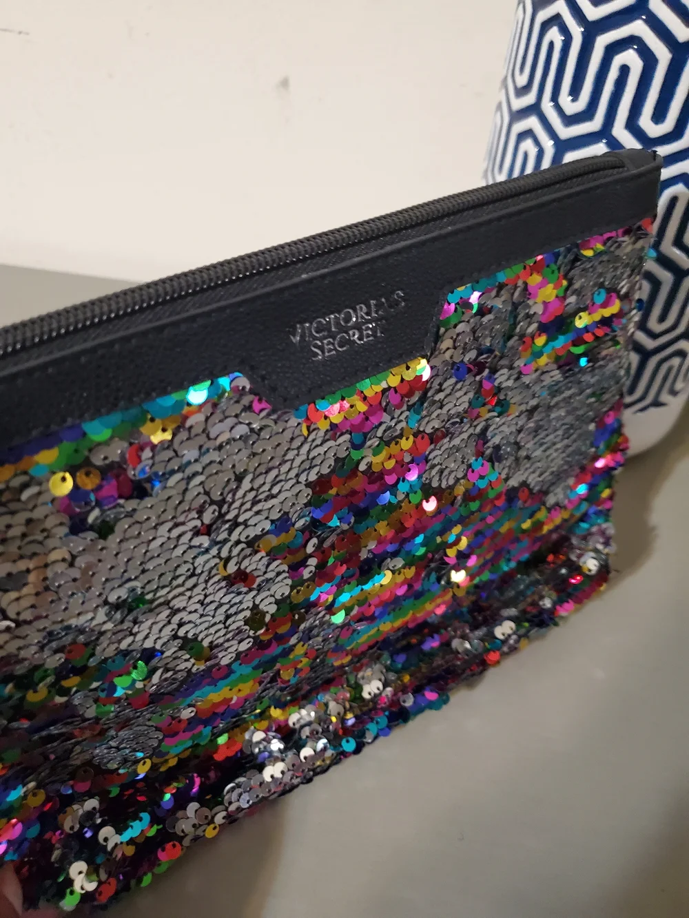 Victoria's Secret Multicolor Sequin Zip Pouch