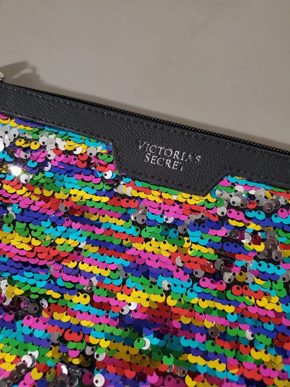 Victoria's Secret Multicolor Sequin Zip Pouch