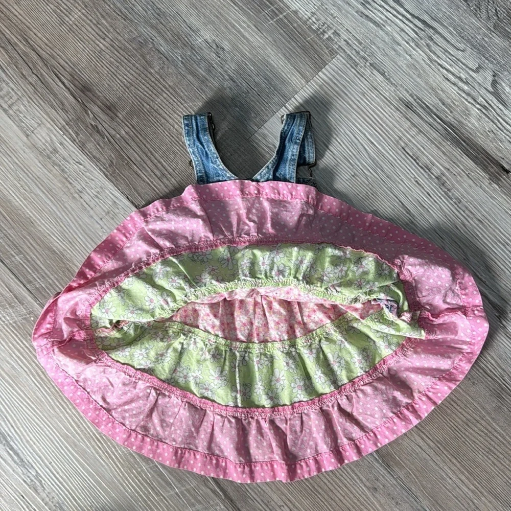 OSHKOSH B-gosh tiered ruffle bib overall skirtall